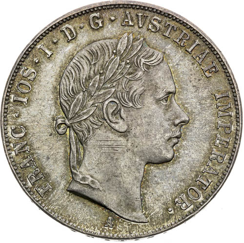 Konvenční 1/2 tolar 1852 - avers