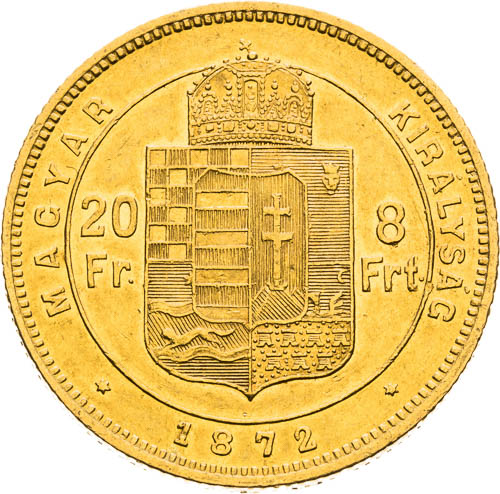 8 Zlatník 1872 - revers