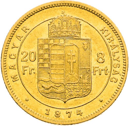 8 Zlatník 1874 - revers