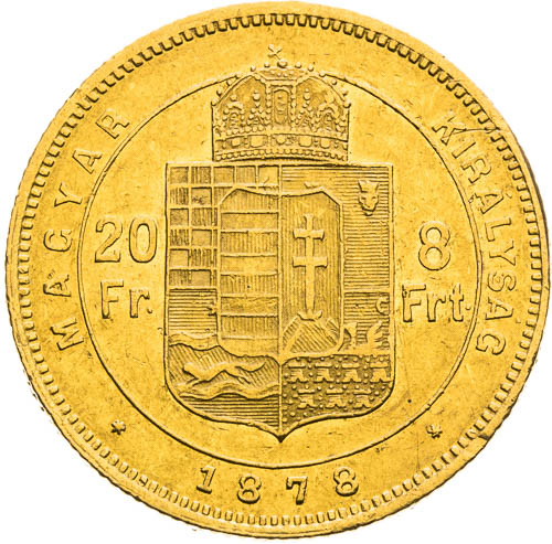 8 Zlatník 1878 - revers