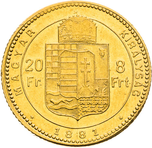 8 Zlatník 1881 - revers