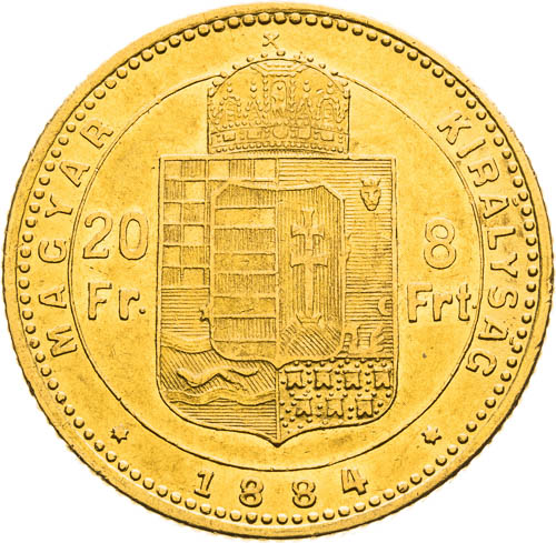 8 Zlatník 1884 - revers