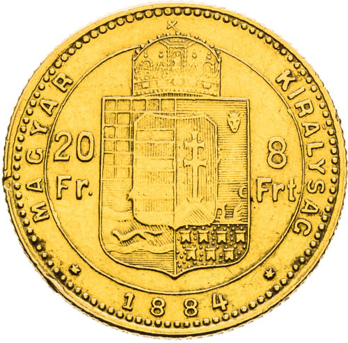 8 Zlatník 1884 - revers