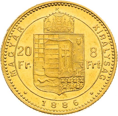 8 Zlatník 1886 - revers