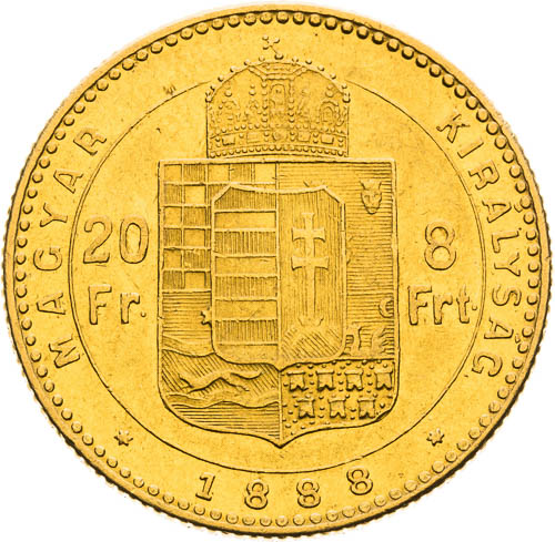8 Zlatník 1888 - revers