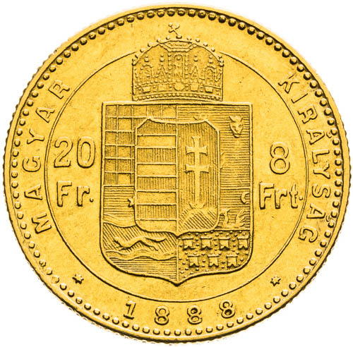 8 Zlatník 1888 - revers