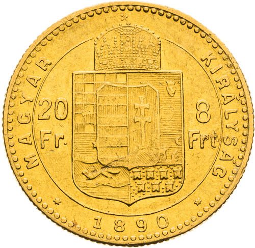 8 Zlatník 1890 - revers
