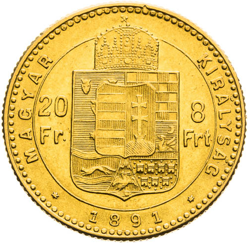 8 Zlatník 1891 - revers