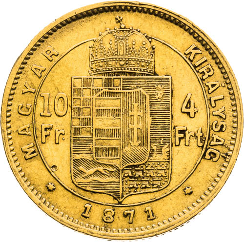 4 Zlatník 1871 - revers
