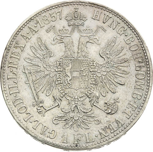 Zlatník 1857 - revers