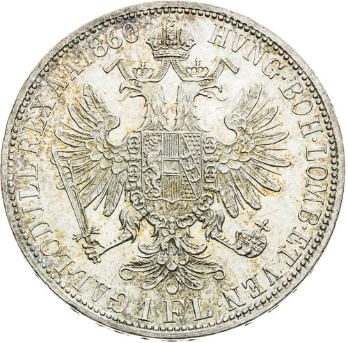 Zlatník 1860 - revers