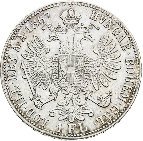 Zlatník 1867 - revers