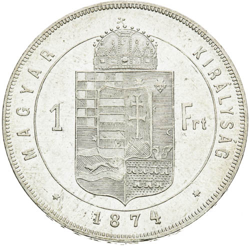 Zlatník 1874 - revers