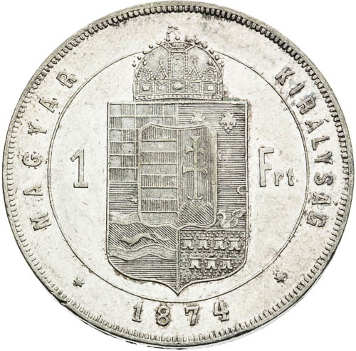 Zlatník 1874 - revers