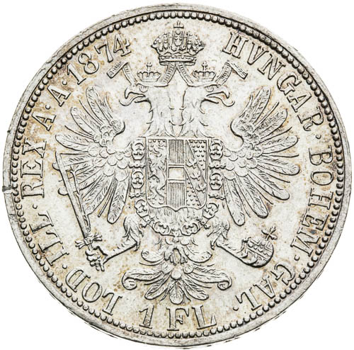 Zlatník 1874 - revers