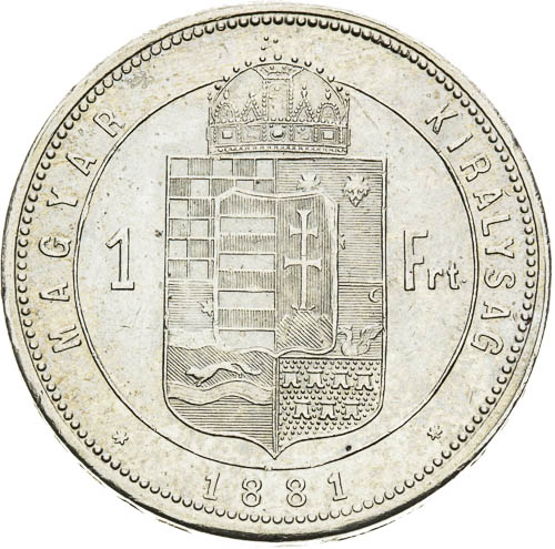 Zlatník 1881 - revers