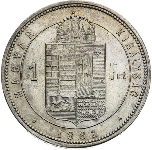 Zlatník 1881 - revers