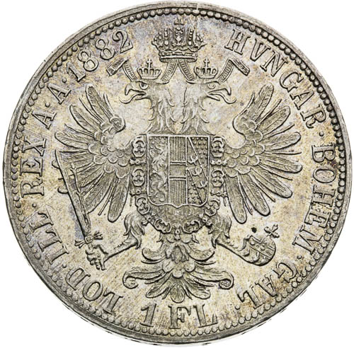 Zlatník 1882 - revers