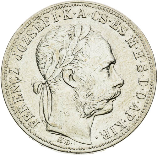 Zlatník 1884 - avers