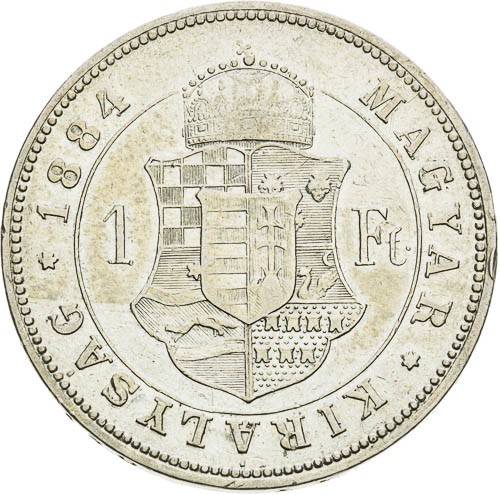 Zlatník 1884 - revers