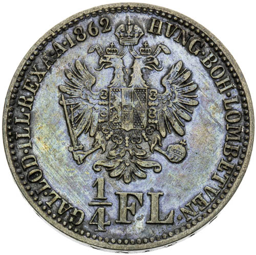 1/4 Zlatník 1862 - revers