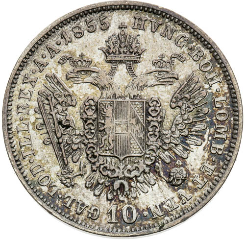 10 Krejcar 1855 - revers