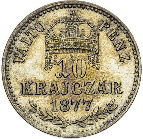 10 Krejcar 1877 - revers
