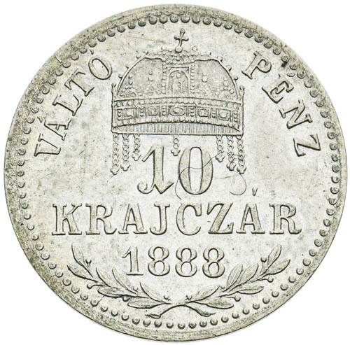 10 Krejcar 1888 - revers