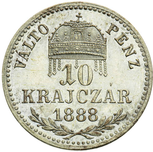 10 Krejcar 1888 - revers