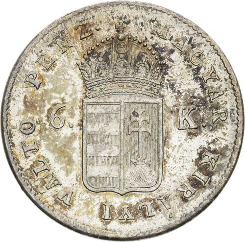 6 Krejcar 1849 - avers