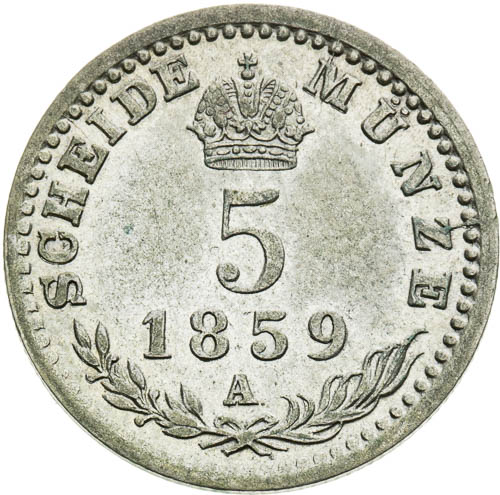 5 Krejcar 1859 - revers