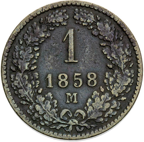 Krejcar 1858 - revers