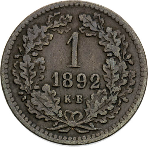 Krejcar 1892 - revers