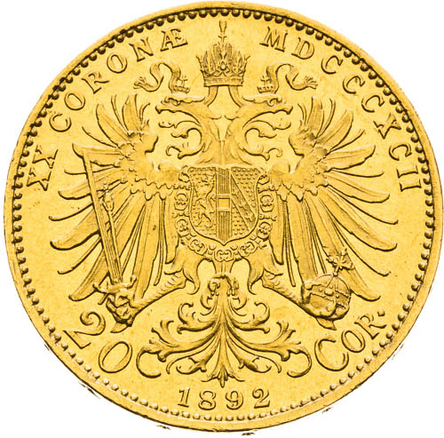 20 Korona 1892 - reverz