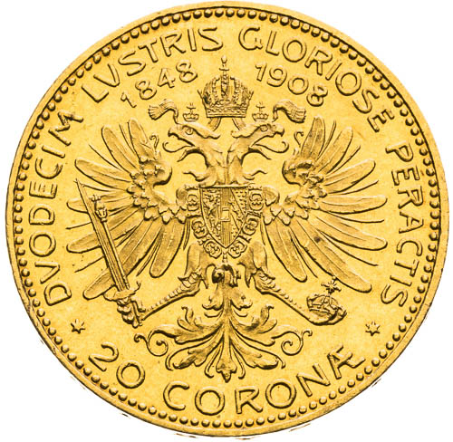 20 Korona 1908 - revers