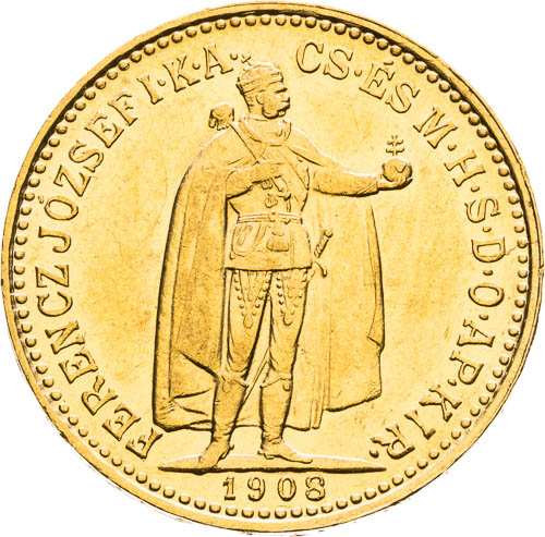 10 Korona 1908 - avers