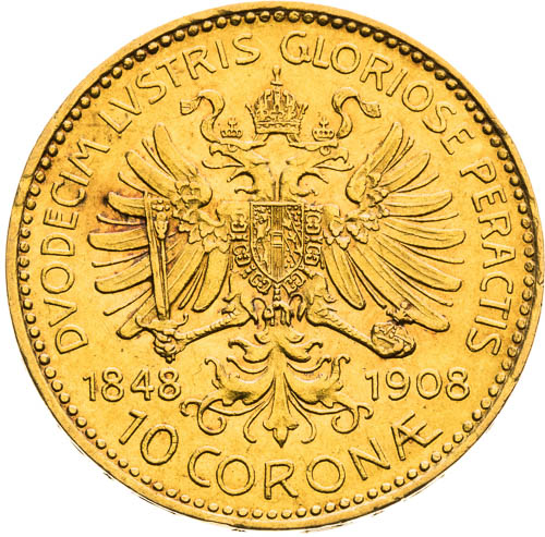10 Korona 1908 - revers