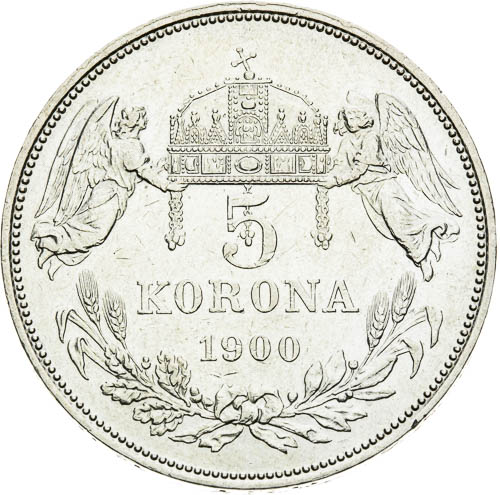 5 Korona 1900 - revers