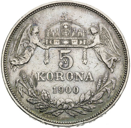 5 Korona 1900 - revers