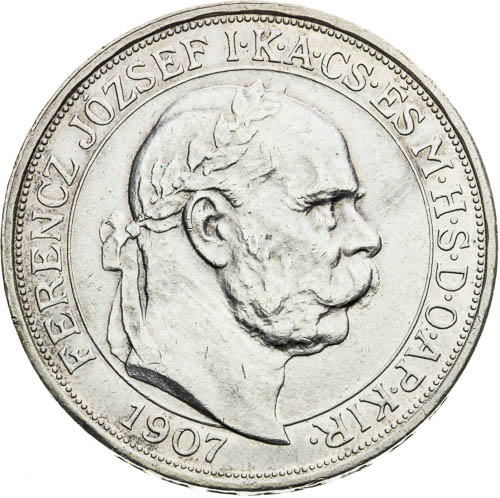 5 Korona 1907 - avers