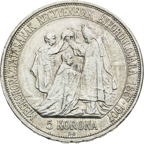 5 Korona 1907 - revers