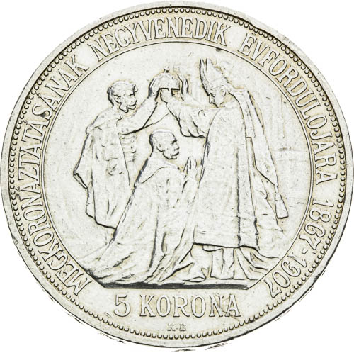 5 Korona 1907 - revers