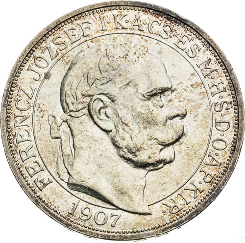 5 Korona 1907 - avers