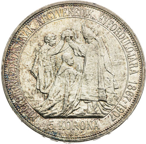 5 Korona 1907 - revers
