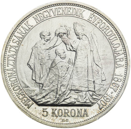 5 Korona 1907/1966 - revers