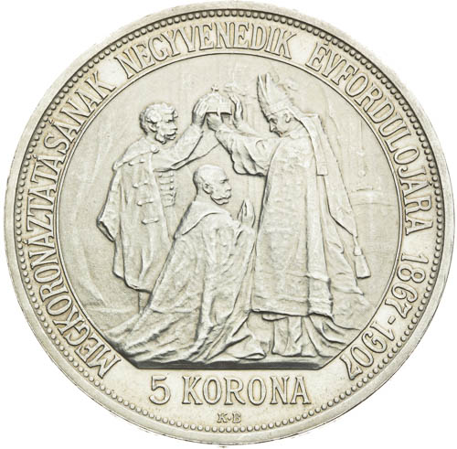 5 Korona 1907/1966 - revers