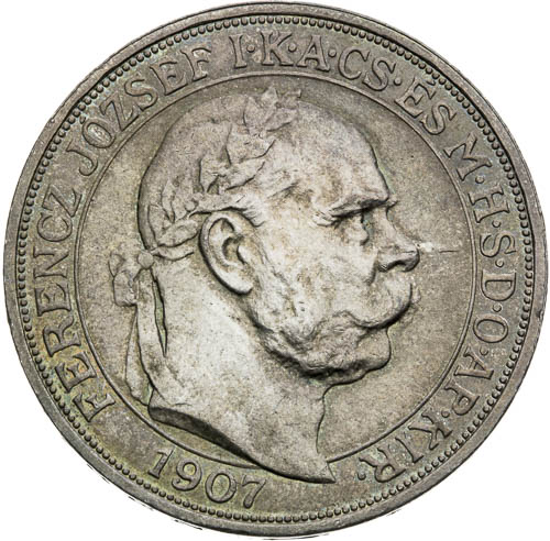 5 Korona 1907 - avers