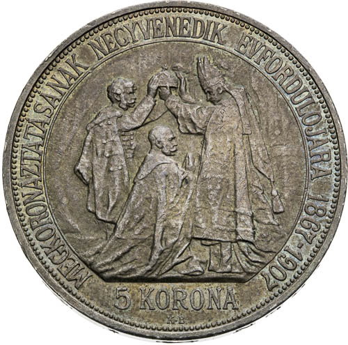 5 Korona 1907 - revers