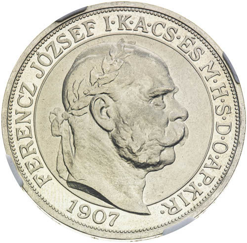5 Korona 1907/1966 - avers