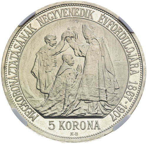 5 Korona 1907/1966 - revers